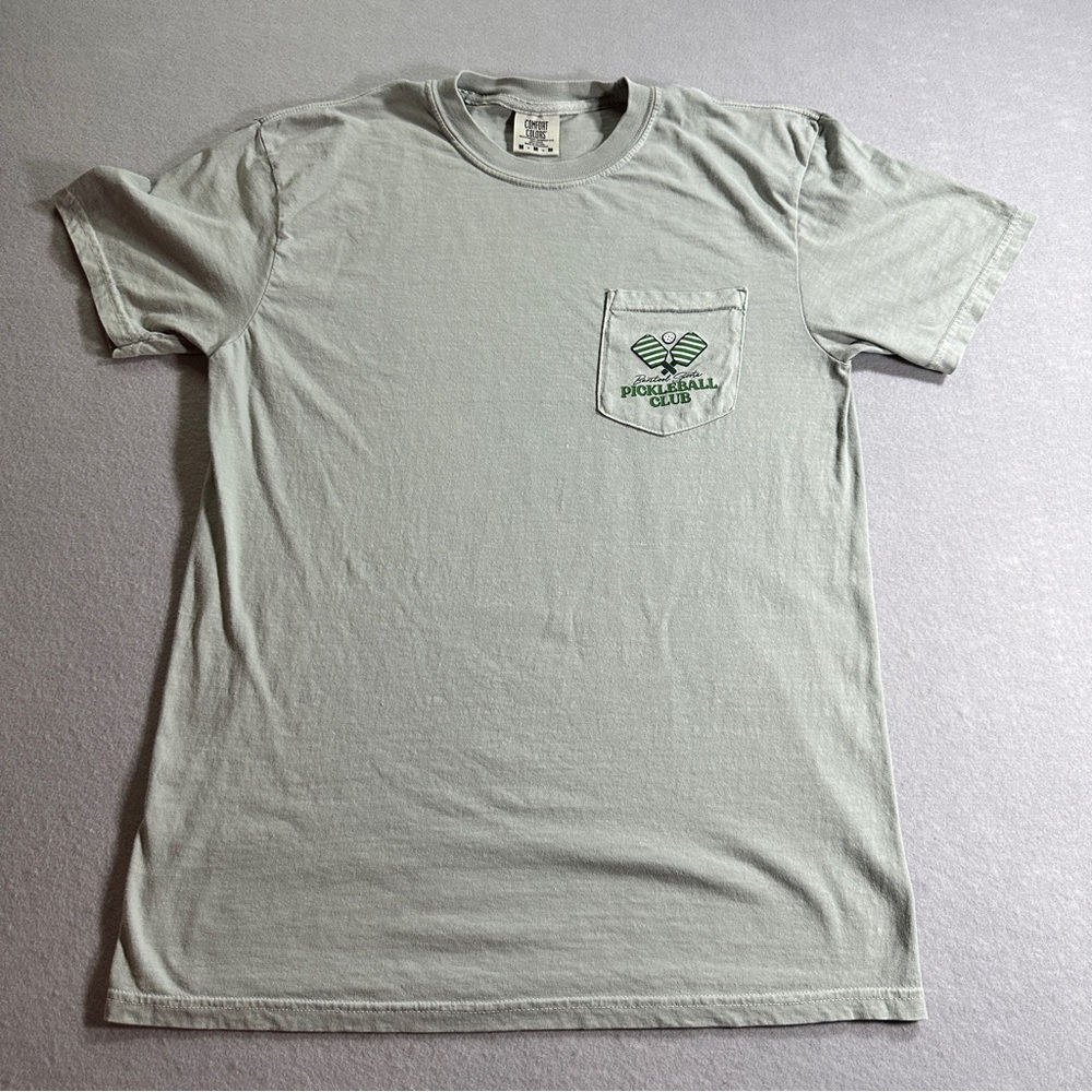 Barstool Sports Pickleball Club T Shirt Mens Medium Green Pocket Tee‎ Comfort